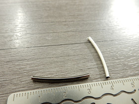 Metallihelmi kaareva putki, 25x2mm, kromi, 20kpl