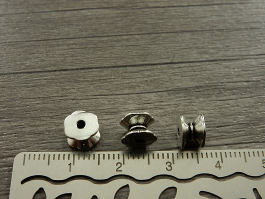 Metallihelmi, 5x7mm, kromi, 10kpl