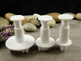 Muotti leimasin setti lehdet, eri kokoja, valkoinen, 3kpl POSTIPAKETTI TOIMITUS