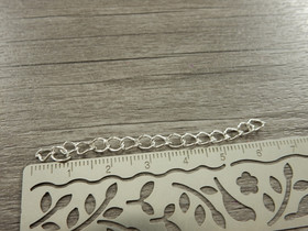 Säätöketju ovaali, 6-7cm, kirkashopea, 10kpl