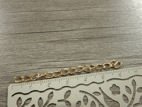 Säätöketju ovaali, 6-7cm, vaaleakulta, 10kpl