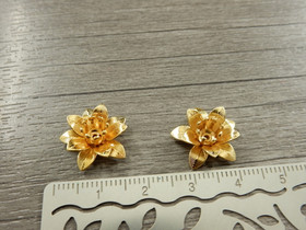 Helmihattu kukka, 16x6.5mm, kulta, 10kpl