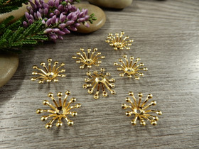 Helmihattu kukka, 13mm, kulta, 20kpl