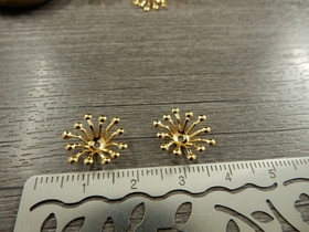 Helmihattu kukka, 13mm, kulta, 20kpl