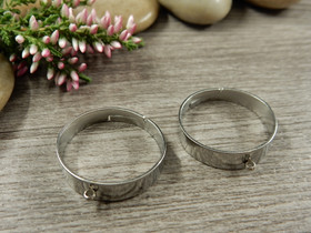 Sormuspohja säädettävä lenkillä, n.18mm, rst, 1kpl