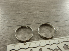 Sormuspohja säädettävä lenkillä, n.17mm, kromi, 1kpl