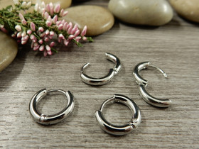 Korvakorurengas huggie, 14x2.5mm, rst, 1pari