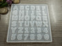 Silikonimuotti kirjaimet ja numerot, 135x135x5.5mm, 1kpl POSTIPAKETTI TOIMITUS