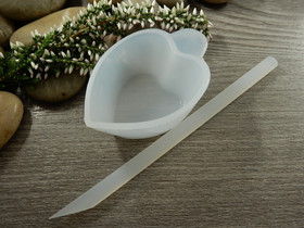 Mittakuppi+tikku sydän, 5.9x4.1x2.3cm, 1kpl