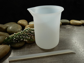 Mittakuppi+tikku , 67x58x70mm/100ml, 1kpl POSTIPAKETTI TOIMITUS