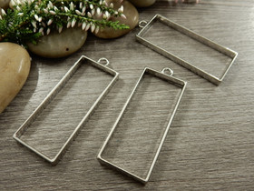 Riipus/ korukehys suorakulmio, 49x20mm, kromi, 1kpl