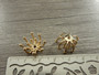Helmihattu/ koriste kukka, 15x16x6mm, vaaleakulta, 10kpl