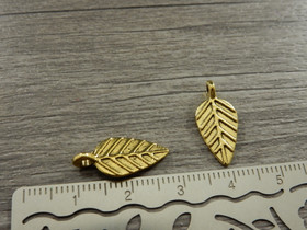 Lehtiriipus, 19x9mm, antiikinkulta, 1kpl