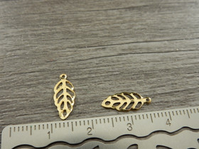 Lehtiriipus, 14x6mm, kulta, 1kpl