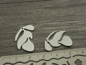 Lehtiriipus, 21x16mm, kromi, 1kpl