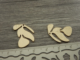 Lehtiriipus, 21x16mm, vaaleakulta, 1kpl