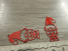 Tontturiipus, 37x21mm, punainen, 1kpl