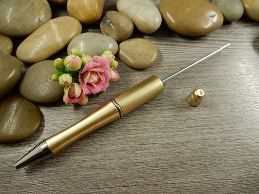 Helmikynä, n.15cm, kulta, 1kpl