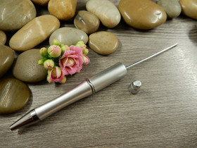 Helmikynä, n.15cm, hopea, 1kpl