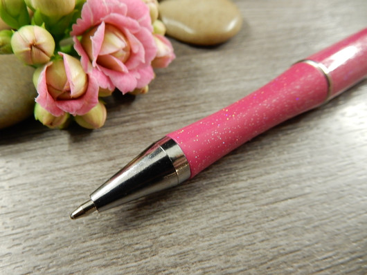 Helmikynä, n.15cm, pinkki, 1kpl