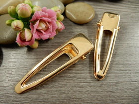 Pinni/ hiusklipsi, 55x17x12.5mm, vaaleakulta, 1kpl