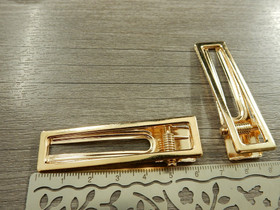 Pinni/ hiusklipsi, 60x18x12mm, vaaleakulta, 1kpl