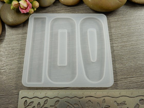 Silikonimuotti pinni/ klipsi, 75x70.5x3.5mm, 1kpl