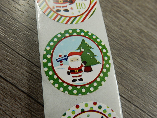 Merry christmas tarra, 25mm, moniväri, 10kpl