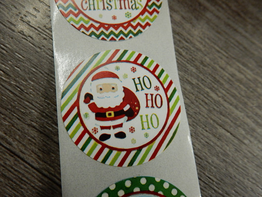Merry christmas tarra, 25mm, moniväri, 10kpl