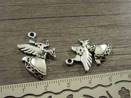 Enkeliriipus, 25x19mm, kromi, 1kpl