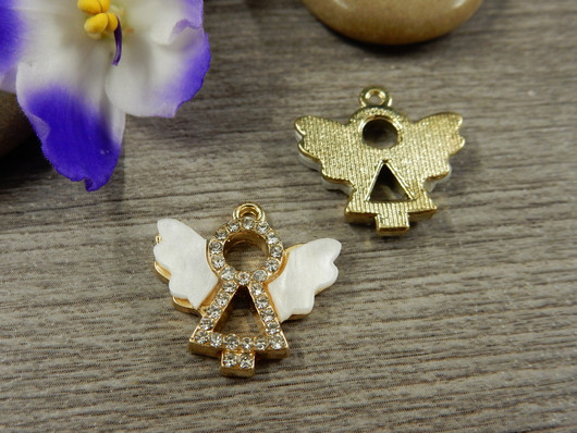 Enkeliriipus, 19x19mm, moniväri, 1kpl