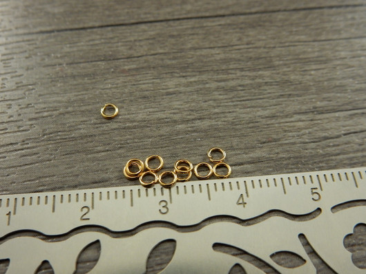 Välirengas, 2.5x0.5mm, avattava, 18K/kulta/rst, 10kpl