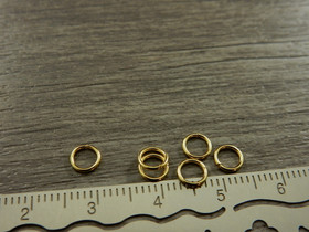 Välirengas, 5x0.7mm, avattava, 18K/vaaleakulta/rst, 10kpl