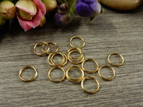 Välirengas, 6x0.7mm, avattava, 18K/vaaleakulta/rst, 10kpl