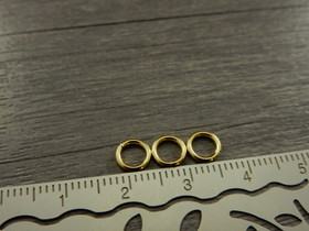 Välirengas, 6x1mm, avattava, 18K/vaaleakulta/rst, 10kpl