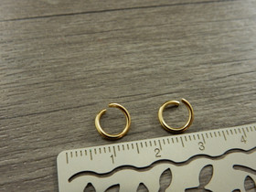 Välirengas, 8x1mm, 24K/vaaleakulta/rst, 10kpl