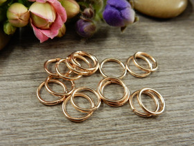 Välirengas, 8x0.9mm, avattava, vaalearuusukulta, 50kpl