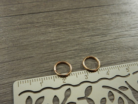 Välirengas, 8x0.9mm, avattava, vaalearuusukulta, 50kpl