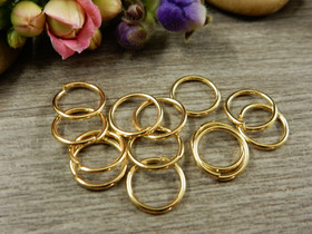 Välirengas, 10x1mm, avattava, 24K/vaaleakulta/rst, 10kpl