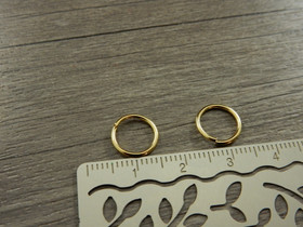 Välirengas, 10x1mm, avattava, 24K/vaaleakulta/rst, 10kpl