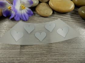 Heijastava kuva sydämet 5kpl, 14x15mm, 1kpl