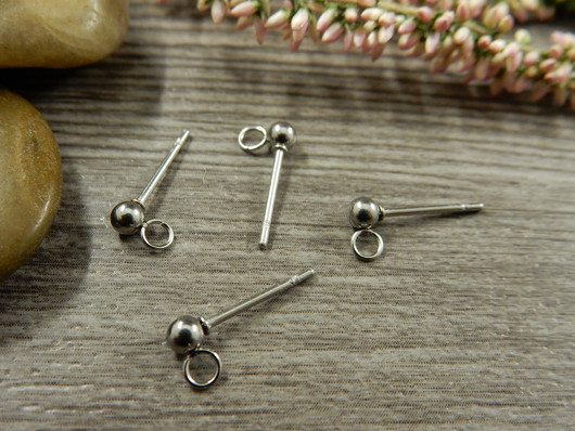 Korvakorutappi lenkillä, 3x14mm, rst, 1pari