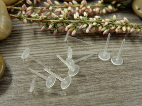 Korvakorutappi , 5x12mm, muovi/kirkas, n. 78paria