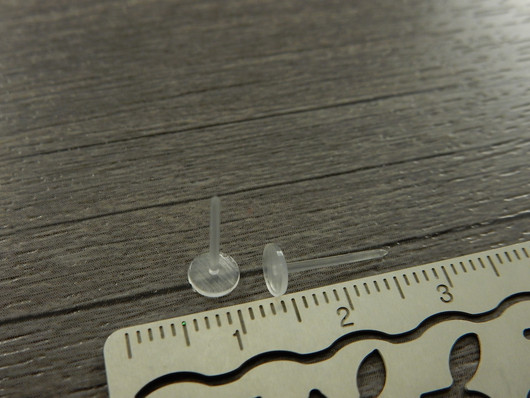 Korvakorutappi , 5x12mm, muovi/kirkas, n. 78paria