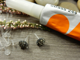 Korvakorutappi , 5x12mm, muovi/kirkas, n. 78paria