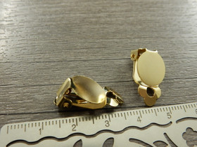 Korvakoruklipsi, 12mm, vaaleakulta/rst, 1pari