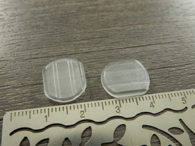 Korvakorun tausta silikoni 12mm klipsiin, 14x12mm, kirkas, 10kpl