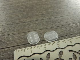 Korvakorun tausta silikoni 8-10mm klipsiin, 10.5x8mm, kirkas, 10kpl