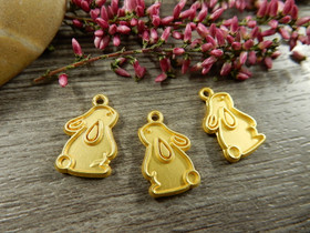 Pupuriipus, 16x10mm, kulta, 1kpl