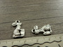 Pupuriipus, 17x10mm, kromi, 1kpl